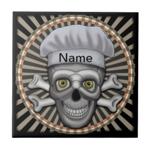 Skull Chef Kakelplatta