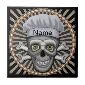 Skull Chef Kakelplatta
