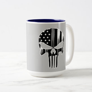 SKULL Chefskorrigeringsansvarig Flagga 2-Ton Kaffe Två-Tonad Mugg