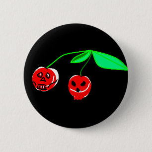 Skull Cherries-knapp Knapp