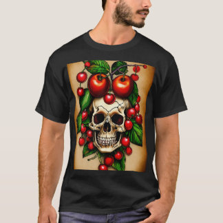 Skull Cherries Tattoo T Shirt