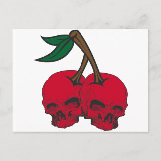 Skull Cherries Vykort