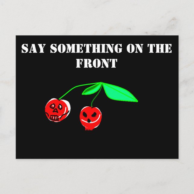 Skull Cherries vykort (Framsida)