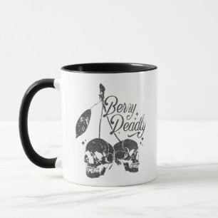 Skull Cherry Spooky och Sweet Gothic Halloween Mugg