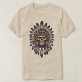 Skull Chief Native American T Shirt