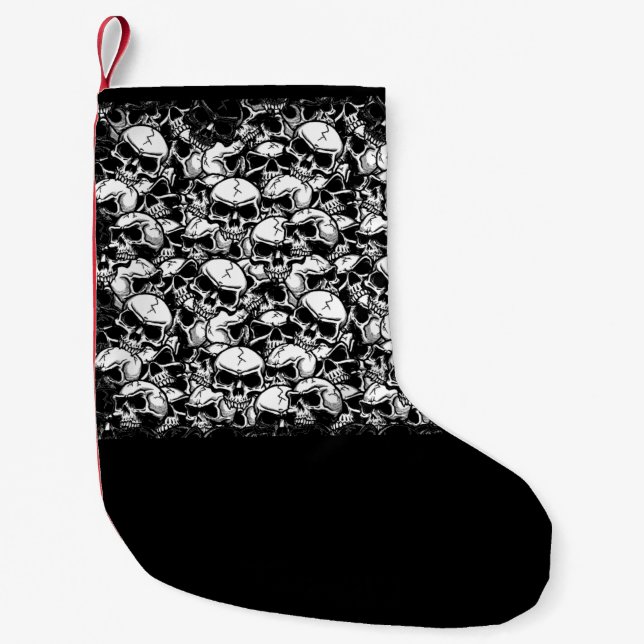 SKULL CHRISTMAS STOCKING LITEN JULSTRUMPA (Framsidan)