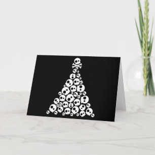 Skull Christsmas Träd Helgkort