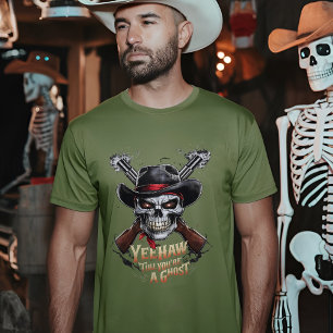 Skull Cowboy - Spooky Vilda western T Shirt
