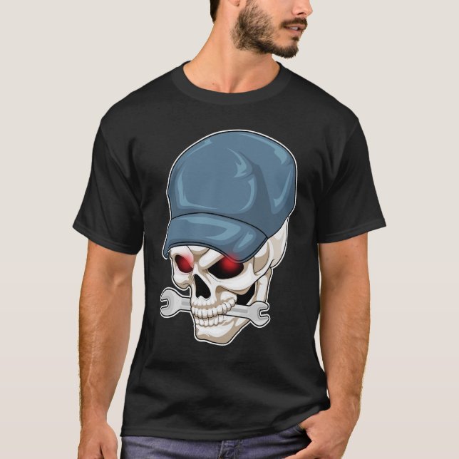 Skull Crateur Wrench T Shirt (Framsida)