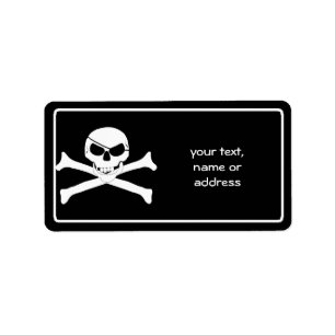 Skull & Crossbone - Jolly Roger Adressetikett