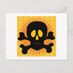 Skull Crossbone Silhouette Vykort