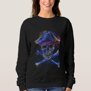 Skull Crossbone Skeleton Jolly Roger Flagga Hallsk T Shirt