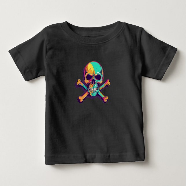 Skull & Crossbone -Småbarn Regbow Buccaneer T Shirt (Framsida)