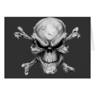 Skull Crossed Bones Hälsningskort