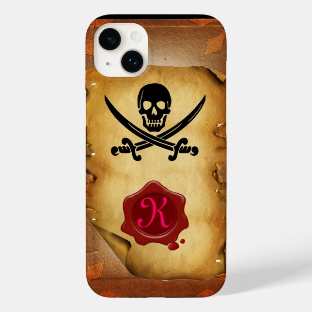 SKULL CROSSED SWORDS MONOGRAM vax sälspark (Baksida)