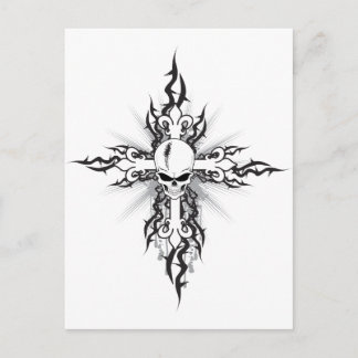 Skull-Crucifix Vykort