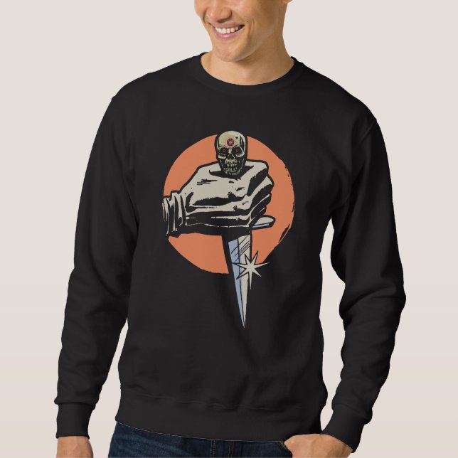 Skull Dagger Lång Ärmad Tröja (Framsida)