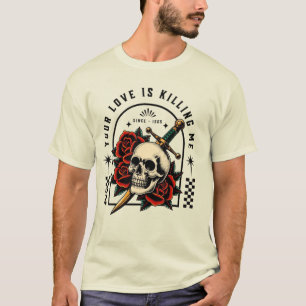 Skull Dagger Ro Tee - Kärlek Ontr
