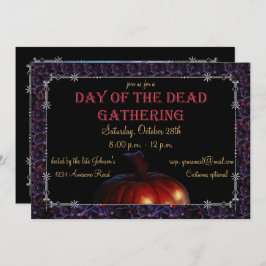 Skull Dam & Jack-o-lantern Dias de los Muertos Inbjudningar