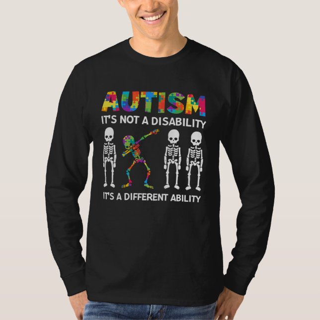 Skull Dance  Autism Awareness For Mom Dad Kids Aut T Shirt (Framsida)