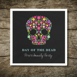 Skull Day of the dead halloween fest Pappersservett