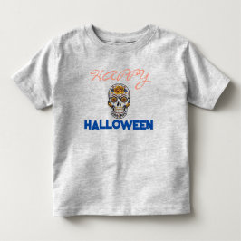 Skull Day of the dead Happy halloween Orange Cute T Shirt