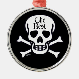 Skull den bästa medalj metall-prydnaden julgransprydnad metall
