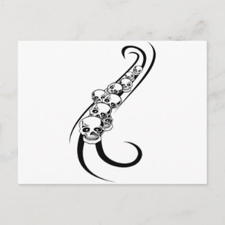 Skull Design Merchandise Vykort