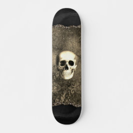 Skull Distress Gothic Glam Mini Skateboard Bräda 18,5 Cm