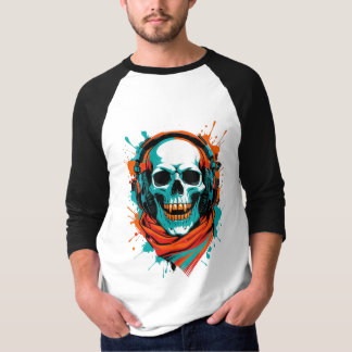 Skull DJ-hörlurar - Street Art Vibe Music Tee