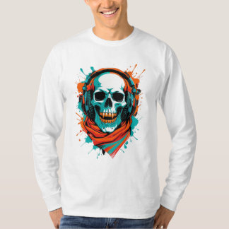 Skull DJ-hörlurar - Street Art Vibe Music Tee