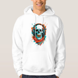 Skull DJ-hörlurar - Street Art Vibe Music Tee Hoodie