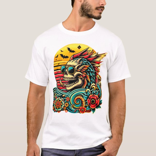 Skull Dragon T Shirt (Framsida)