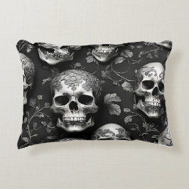 Skull edgy och mystisk prydnadskudde