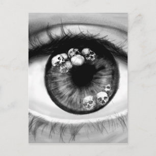 Skull Eeye Vykort