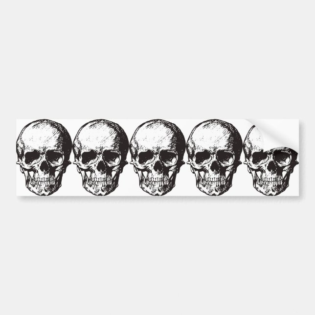 Skull Fantasy Art Sten Punk Heavy Metall Bildekal (Framsidan)