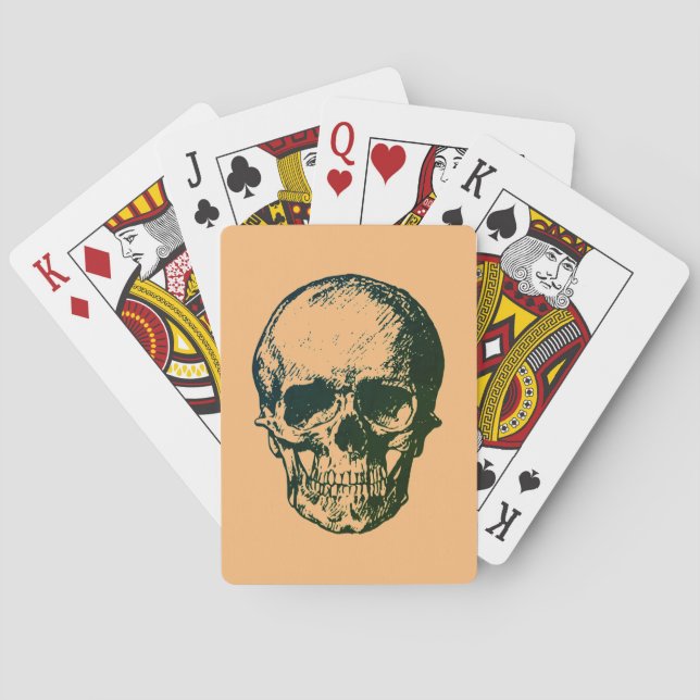 Skull Fantasy Art Sten Punk Heavy Metall Casinokort (Baksidan)