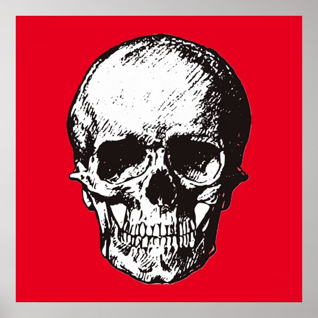 Skull Fantasy Art Sten Punk Heavy Metall Poster (Framsidan)