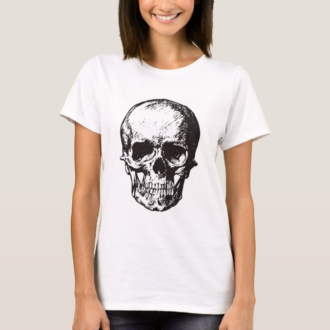 Skull Fantasy Art Sten Punk Heavy Metall T Shirt (Framsida)