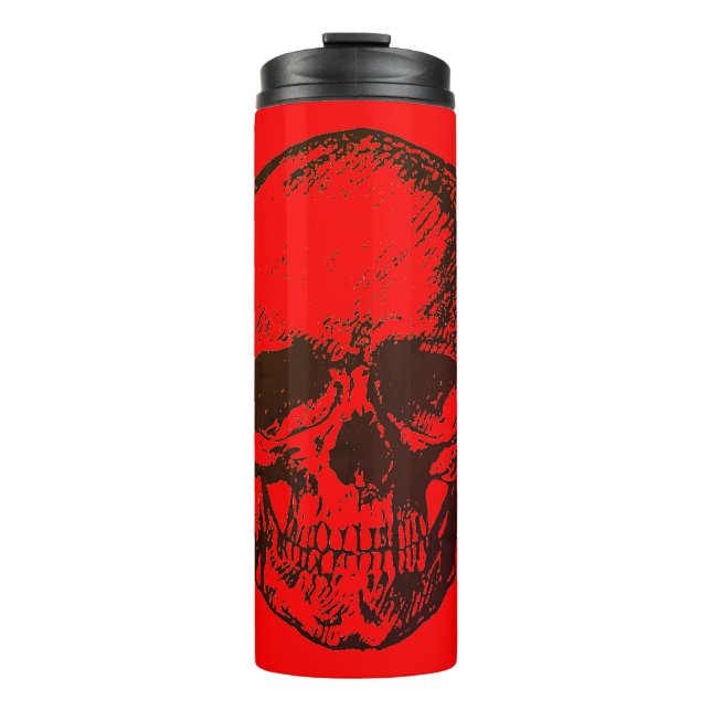 Skull Fantasy Pop Art Sten Punk Heavy Metall Red (Framsida)