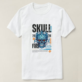 Skull fire t shirt