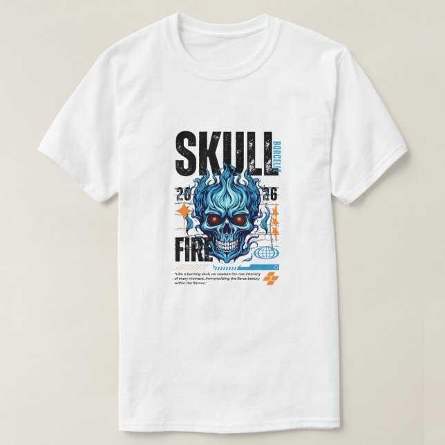 Skull fire t shirt (Design framsida)