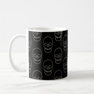 Skull - Fladdermus Black och Bone White Kaffemugg