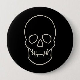Skull - Fladdermus Black och Bone White Knapp