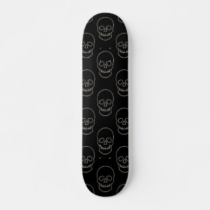 Skull - Fladdermus Black och Bone White Mini Skateboard Bräda 18,5 Cm