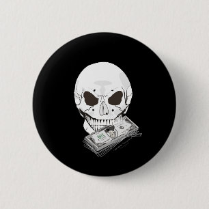 Skull Flame Knapp