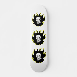 Skull Flame Skateboad Skateboard Bräda 19,5 Cm