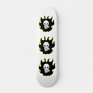 Skull Flame Skateboad Skateboard Bräda 19,5 Cm