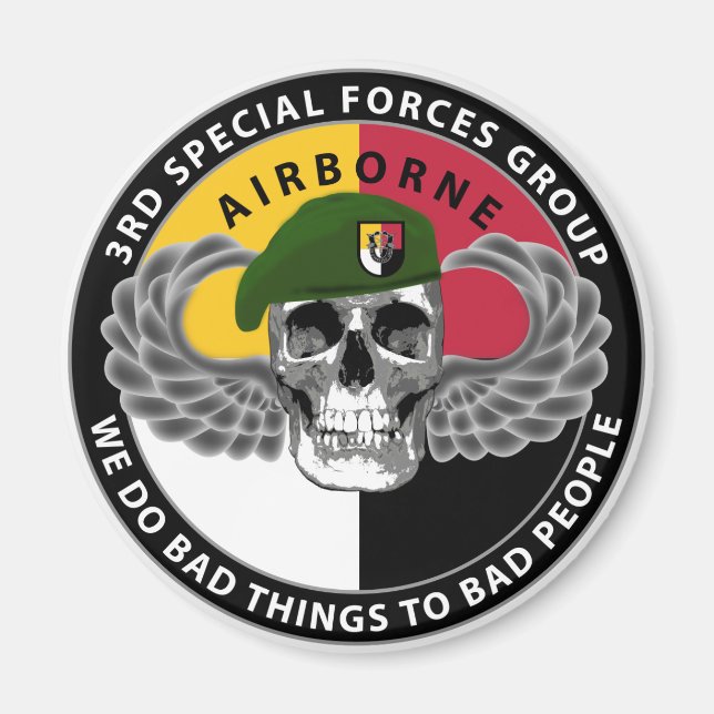 Skull för 3rd Speciell Forces-grupp Magnet (Framsidan)