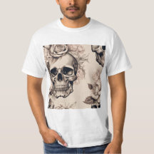 Skull för Blommigten vintage-stil